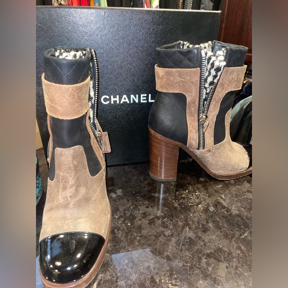 Chanel heeled boots
